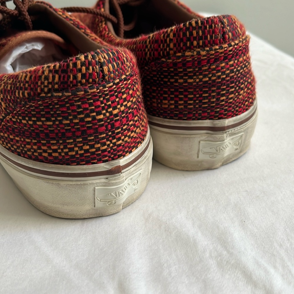 Prima Visione x Vans limited edition red orange woven lace up sneakers - Picture 4 of 9